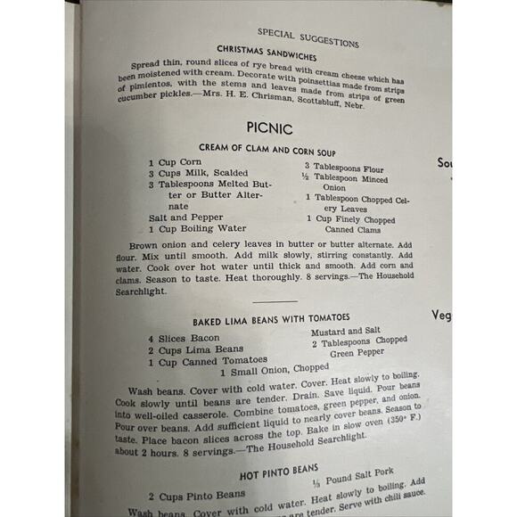 Vtg SEARCHLIGHT RECIPE COOKBOOK By Household Magazine 1946 Handwritten Recipes - Picture 10 of 10